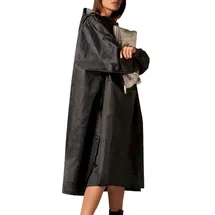 RAINKISS Damen Poncho Schwarz