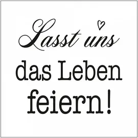 Ambiente Home Ambiente Serviette Lunch 33x33cm Motiv: Lasst uns das Leben feiern 20 Stück pro Packung