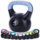 Body & Mind Body & Mind® Kettlebell Kugelhantel 2-20 kg - Workout Gewicht-Hantel für Kraft-Training - Profi Fitness Schwunghantel aus Kunststoff (c - 4 kg)