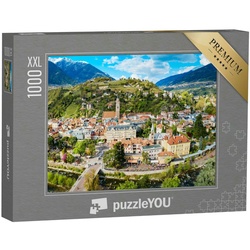 puzzleYOU Puzzle Puzzle 1000 Teile XXL „Meran aus der Luft, Südtirol, Italien“, 1000 Puzzleteile, puzzleYOU-Kollektionen Italien