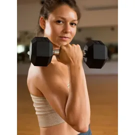Sporttrend 24 Hexagon Hantel Kurzhantel 25 kg schwarz