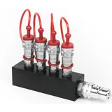 Tchibo TCM CO2 Verteilerblock (4x3/8 in auf 1x3/4 out)