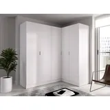 vente-unique Eckkleiderschrank mit 5 Türen - 173 cm - Weiß - LISTOWEL