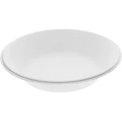 MONOUSO - Teller Zuckerrohr-Fasern Weiß Ø18cm (50 Stück)