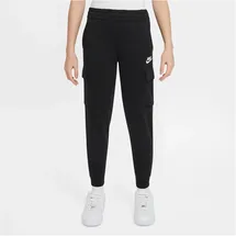 Nike Sportswear Club Fleece Cargohose Kinder Black/Black/White XS