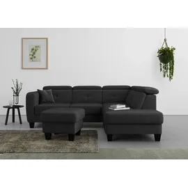 sit&more Stauraumhocker Belluci 58 x 48 x 58 cm Schwarz