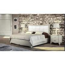 vaccari cav giovanni Polster Design Luxus Doppelbett 140 x 200 cm Grau