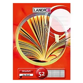 Landré Oktavhefte A6 32 Blatt kariert OH632 KPA chlorfrei 70g