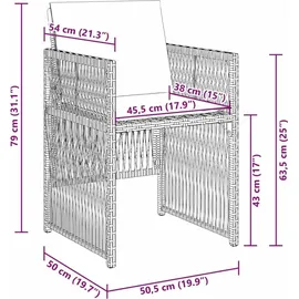 vidaXL Gartenmöbel-Set 5-tlg. Grau