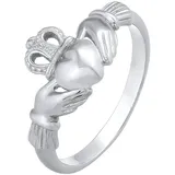 Elli Ring Damen Claddagh Herz Krone in 925 Sterling Silber
