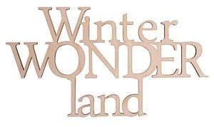 Rayher Holzschriftzug natur Winter Wonderland