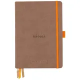 Rhodia 118774C GoalBook (DIN A5, 14,8 x 21 cm, 120 Blatt, dot-Lineatur, 90 g, elegant und praktisch) 1 Stück, Maulwurfgrau