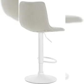 CLP 2er Set Barhocker Lex Stoff I Höhenverstellbare Thekenhocker Mit Stoffbezug I Drehbare Tresenstühle Mit Metallgestell