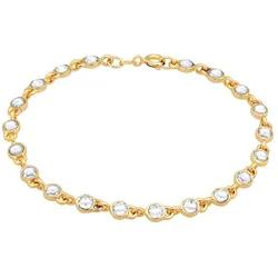 Elli Tennisarmband Kristalle Modern Klassisch 925 Silber Armbänder & Armreife   Damen 