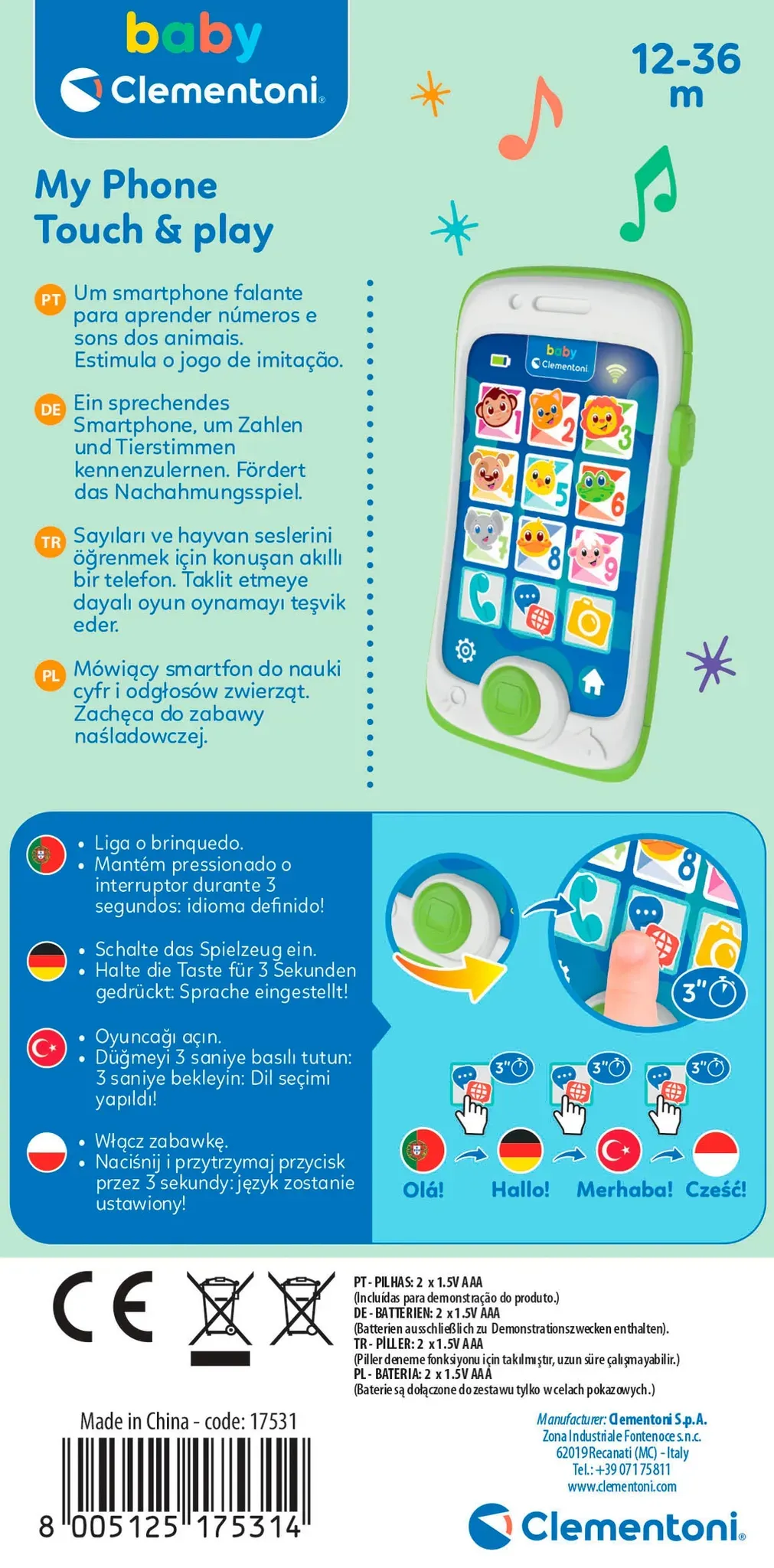 Spiel-Smartphone CLEMENTONI 