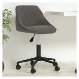 vidaXL Bürostuhl Drehbar Samt Dunkelgrau
