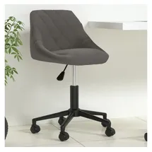 vidaXL Bürostuhl Drehbar Samt Dunkelgrau