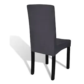 vidaXL Stretch-Stuhlhussen Gerade 6 Stk. Anthrazit
