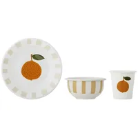 Bloomingville Mini - Agnes Geschirr-Set, orange