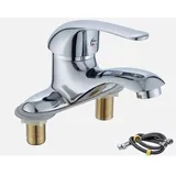 Sjqka - Waschtischarmatur, Mischbatterie, Chrom, moderner Wasserfall-Wasserhahn für Waschbecken, Badezimmer
