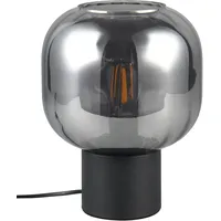Trio Leuchten Tischleuchte Diva 519800132, Metall Schwarz matt, Glas