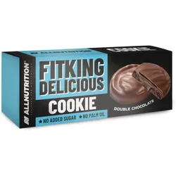 Allnutrition Fitking Delicious Cookie Kekse ohne Zuckerzusatz Geschmack Double Chocolate 128 g
