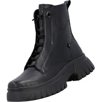 Rieker Damen Leder Stiefelette Schwarz
