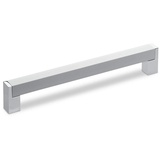 SO-TECH® Möbelgriff Bügelgriff eckig Aluminium BA 128 - 320 mm - incl. Schrauben, Griff Schrankgriff Schubladengriff - incl. Schrauben silberfarben Bohrlochabstand: 192 mm