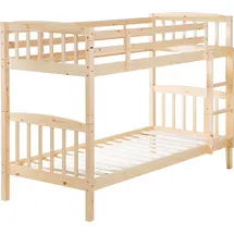 Beliani Hochbett Revin 90 x 200 cm Kiefer hellbraun