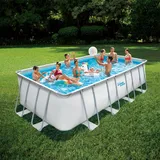 Frame Pool 549 x 274 x 132 Elite weiß im Set mit Sandfilter Abdeckplane Leiter