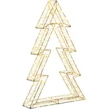Beliani Weihnachtsbaum Silber 60 cm