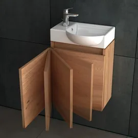 Alpenberger Waschbecken mit Unterschrank | Badschrank mit Softclose | Badmöbel Set