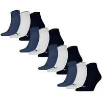 Puma Quarter Plain 12er Pack Blau/Grau 43-46