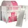 58 aufm Kessel Kinderbett Karyl 90 x 200 cm Kiefer massiv weiß Textilset Princess