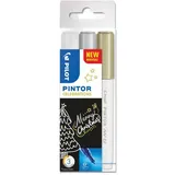 Pilot Pen PILOT Pintor Kreativmarker extra fein 2.3 3er Set Weiß,