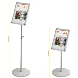 Nobo Präsentationsständer A4 silber/grau
