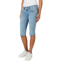Pepe Jeans Damen Bermuda Short VENUS CROP Regular Fit Blau Pe8 Tiefer Bund W 31