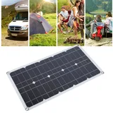 100-w-solarpanel-set (schutzart Ip67) Mit 12-v-/24-v-20-a-regler Und 2 Haken Für Camping Und Wandern