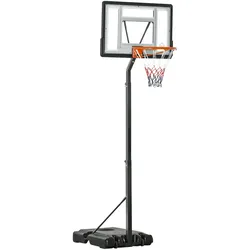 HOMCOM Basketballständer Stahl, Kunststoff, HDPE