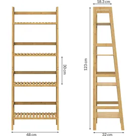 CASARIA Standregal Bambus 4 Etagen