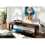 Massivmoebel24 Sitzbank Toronto Dunkelbraun 160 x 35 x 45 cm