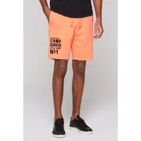 Camp David Herren, Sweatshorts mit Logo-Puff-Print Speed orange, M