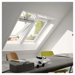 VELUX Solar Schwingfenster INTEGRA® GGL 208430 Holz weiß Alu ENERGIE Dachfenster, 134x160 cm (UK10)