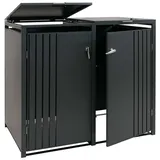 Proregal Mülltonnenverkleidung 122 x 132 x 84 cm anthrazit