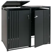 Proregal Mülltonnenverkleidung 122 x 132 x 84 cm anthrazit