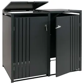 Proregal Mülltonnenverkleidung 122 x 132 x 84 cm anthrazit
