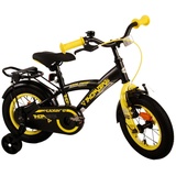 TPFSports Thombike Kinderfahrrad - Jungen 12 Zoll - Rücktritt + Handbremse - Schwarz/Gelb