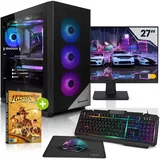 Megaport Komplett 27" Set Gaming PC - AMD Ryzen 7 5800X - RTX4070 12GB - 32GB RAM - 1TB M.2 SSD - Windows 11 - 1211-DE