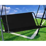 Hollywoodschaukel Sitzfläche Ersatz, Hollywoodschaukel Ersatzteile Sitzfläche, Hollywoodschaukel Sitzbezug, Hollywoodschaukel Bezug Sitzfläche, 600D-Oxford-Gewebe Stoff (168 * 56 * 56cm,Schwarz)