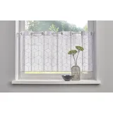 OTTO home Scheibengardine JULIA (1 St), Ösen, transparent, Voile, mit Stickerei grau 90 cm x 30 cm